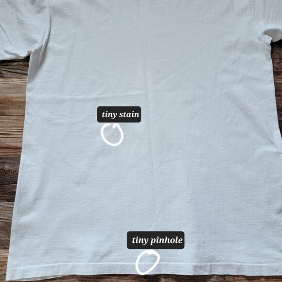 Vtg GH Bass&Co Graphic T-Shirt White Sz L Made In USA Short Sleeve Single Stitch - Picture 8 of 10